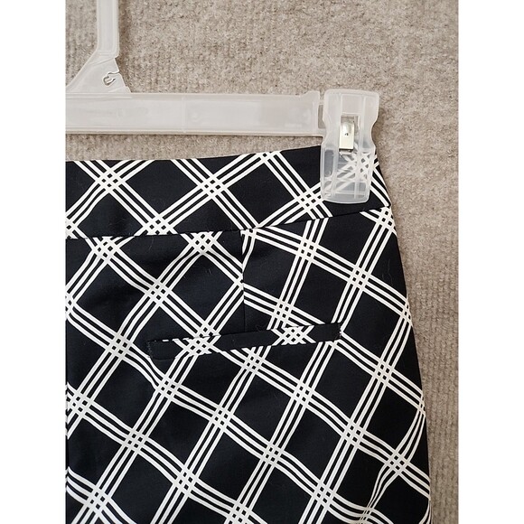 Express Columnist Ankle Pants Womens 00 Black White Stretch Career Business NEW - Picture 6 of 10